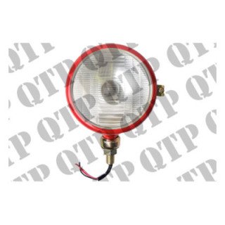 Reflektor przedni czerwony 35 LH z gładkim kloszem i głębokim tyłem