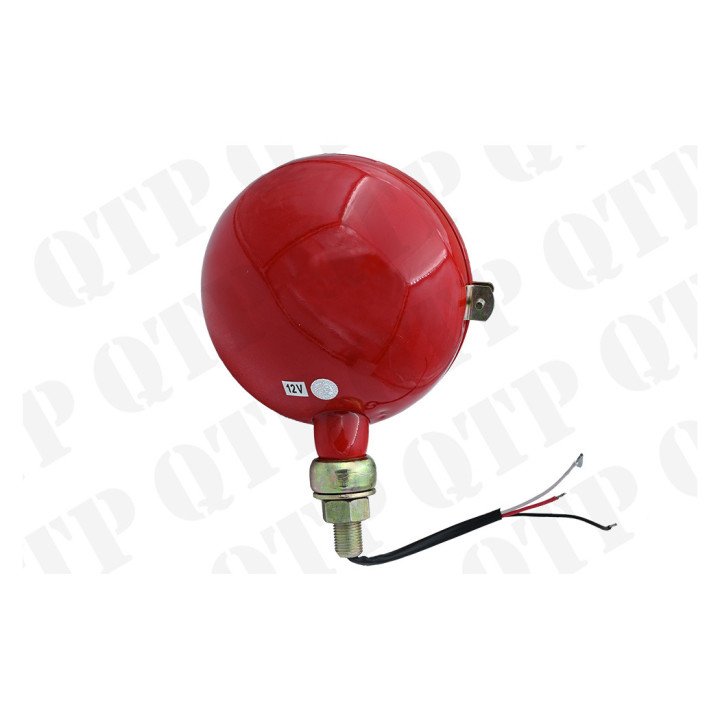 Reflektor przedni czerwony 35 LH z gładkim kloszem i wąskim tyłem