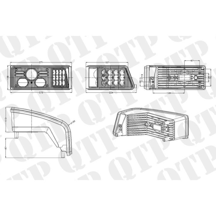 Reflektor LED lewy i prawy